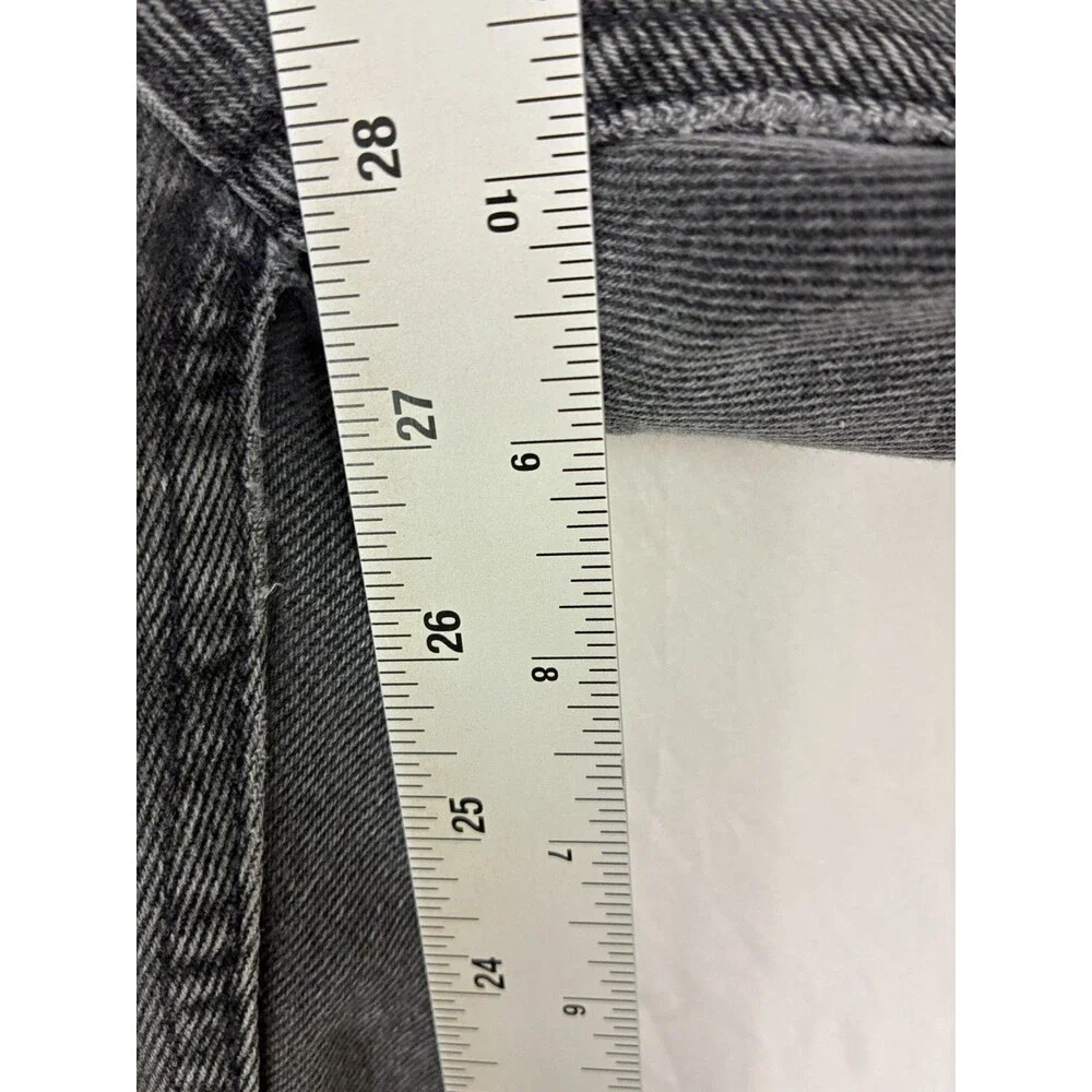 Tommy Hilfiger Denim Jeans Mens 34x30 Gray Black Straight Leg 100% Cotton